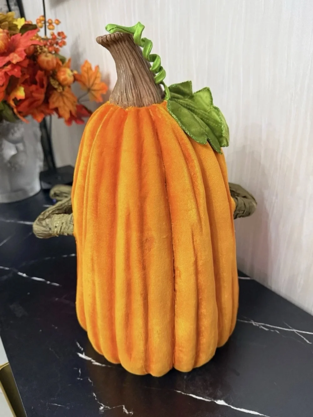Katherines Collection Halloween Party Grumpy Leg Pumpkin Figurine Decoration.